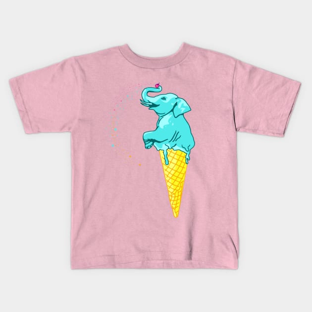 ice cream elephant Kids T-Shirt by FandomizedRose